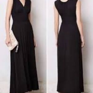 anthropologie maeve Black maxi dress xs